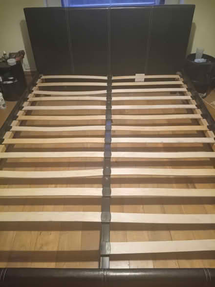 Photo of free Double bed frame, headboard, no mattress (South Norwood SE25) #1