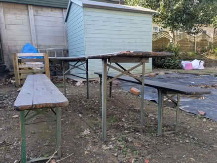 Photo of free German Beer Table and Benches (Saltaire BD18) #1