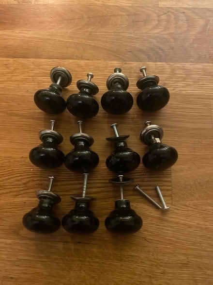 Photo of free 11 black ceramic cupboard knobs (CT11 Ramsgate) #1