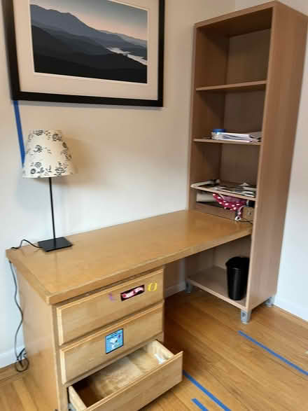 Photo of free wooden desk with shelving (central san rafael) #3