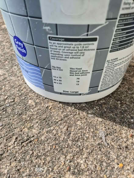 Photo of free Floor tile adhesive and grout (Lye Valley OX3) #2