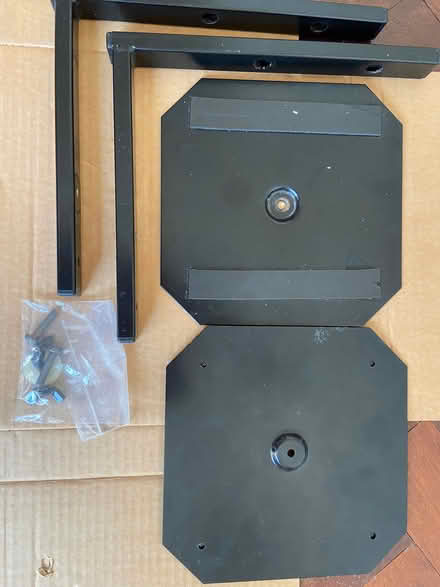 Photo of free Pair of Wall Brackets/Stands for Amplifiers (Six Ways AL8) #2
