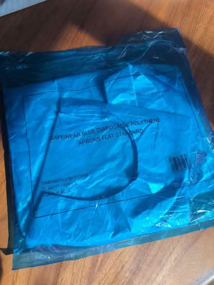 Photo of free Blue disposable aprons (Buggs Bottom RG4) #2