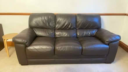 Photo of free Leather 3 seater sofa (West Greenwich) #1