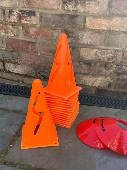 Photo of free 16 Orange Football cones 20cm high (Sundridge TN14) #1