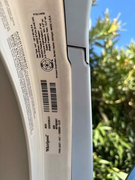Photo of free Whirlpool Duet Gas Dryer (Campbell) #4