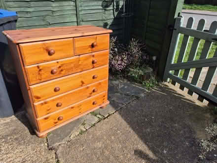 Photo of free pine chest of drawers (Woodhall AL7) #1
