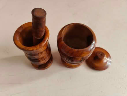 Photo of free Unusual wooden pestle and mortar set (Poets MK40) #2