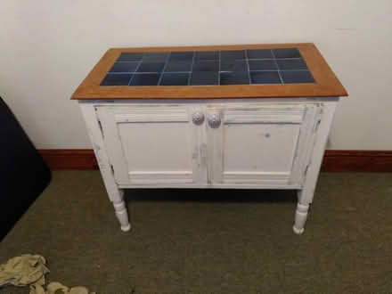 Photo of free Cupboard - white, distressed. Probably pine underneath. (Burneside LA9) #1