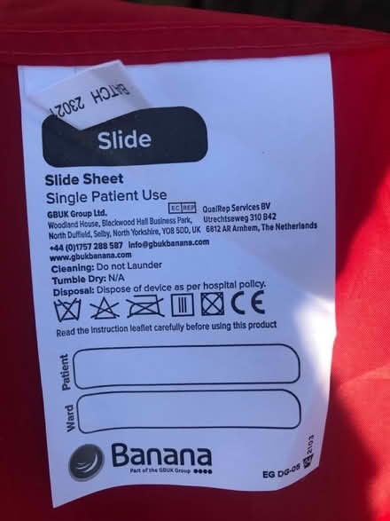 Photo of free Slip sheet (Shepherds Bush) #1