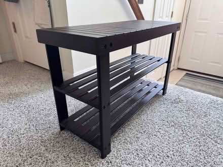 Photo of free Wooden shoe rack (Kingstowne / Springfield Mall) #2