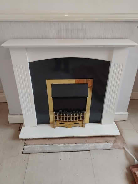 Photo of free White fireplace with fan heater (Arleston TF1) #1