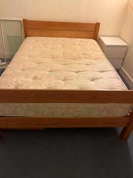 Photo of free Double bed & Mattress pine (Brasted, near Westerham) #1