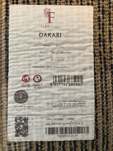 Photo of free Rug, blue, grey and white (Orpington, BR6 9) #3