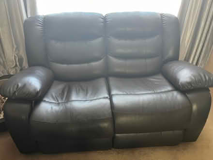 Photo of free 2 seater leather recliner couch (Trowbridge UK BA 14ONR) #1
