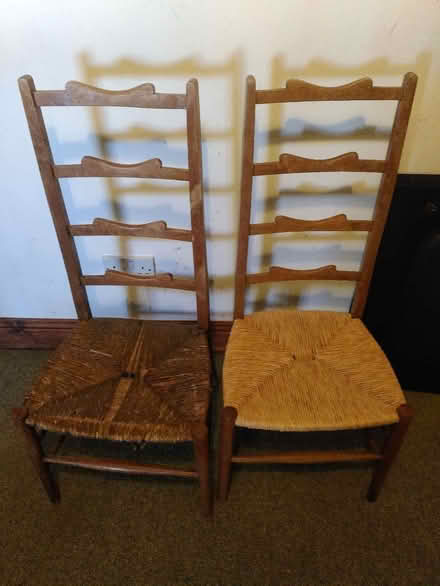 Photo of free Ladder back, low pine chairs (Burneside LA9) #1