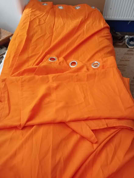 Photo of free Pair orange curtains - very long (Dyke Road area BN1) #1