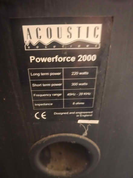 Photo of free Acoustic solutions powerforce speakers (Hilltop AL10) #2
