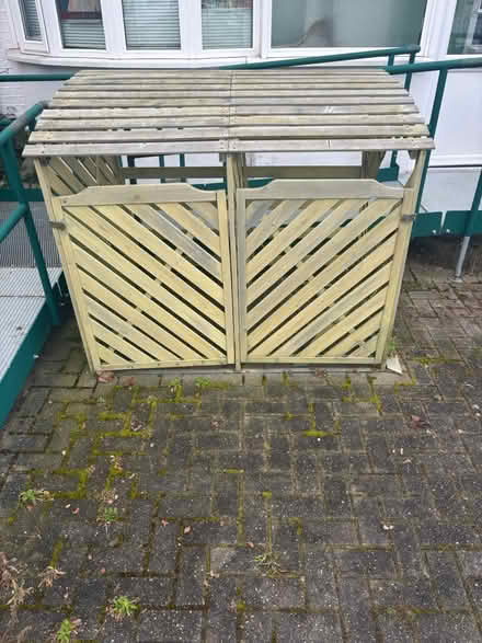 Photo of free Double wheelie Bin storage wooden (Harrow HA2 9QJ) #1