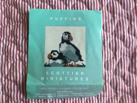 Photo of free Unfinished Small Puffin Cross-Stitch. (Leith EH6) #1