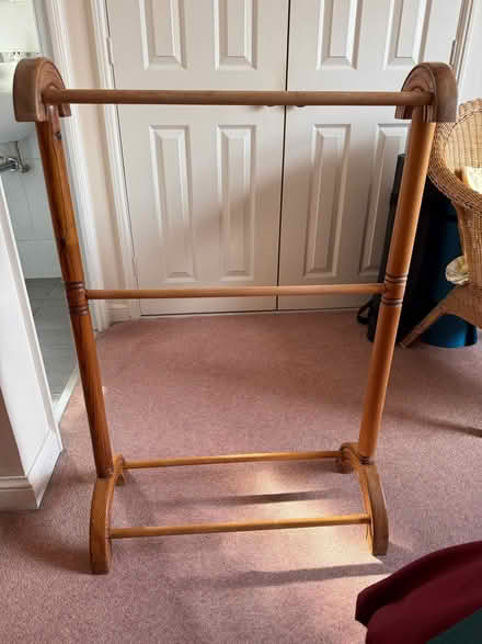 Photo of free Solid pine towel rail (freestanding) (Priestwood RG42) #1