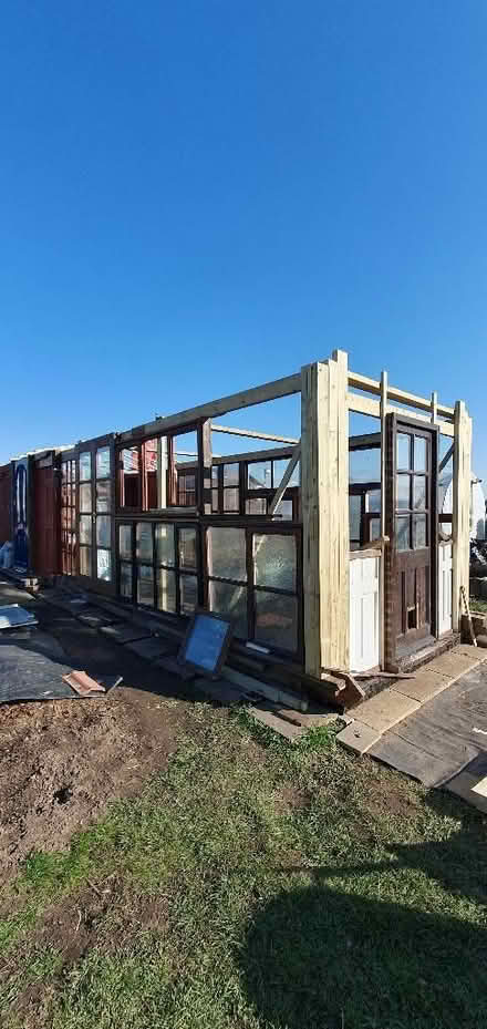 Photo of free Wooden Greenhouse made from Hard Wood Doors and Windows (Corringham SS17) #4