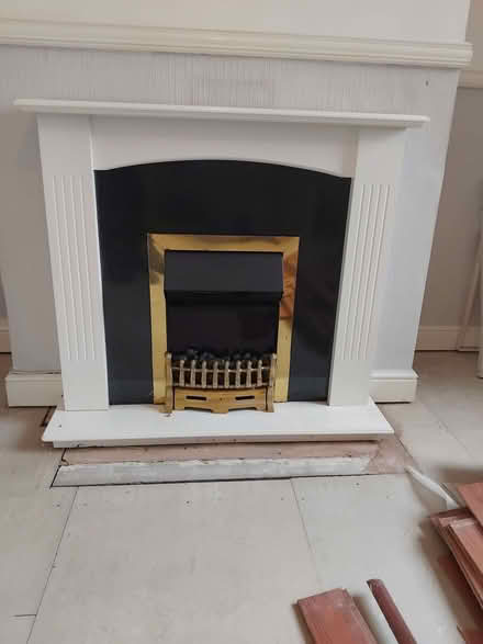 Photo of free White fireplace with fan heater (Arleston TF1) #2
