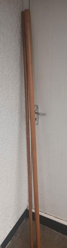 Photo of free 2 6ft pine curtain poles (Carlton) #1