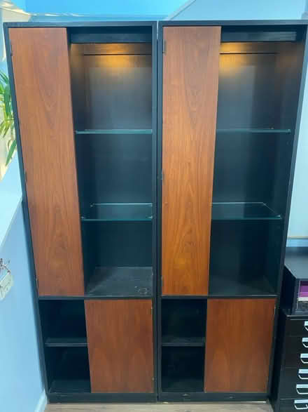 Photo of free shelves, wood mid-cent mod (5515 Ridgeview Drive 18902) #1