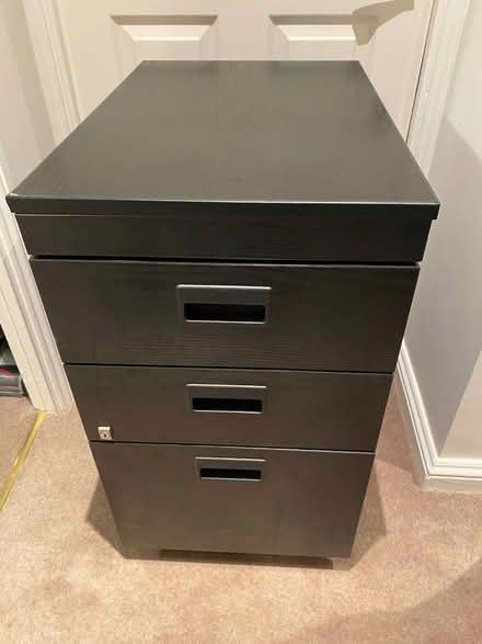 Photo of free Black 3 drawer filing cabinet (Hellesdon NR6) #2