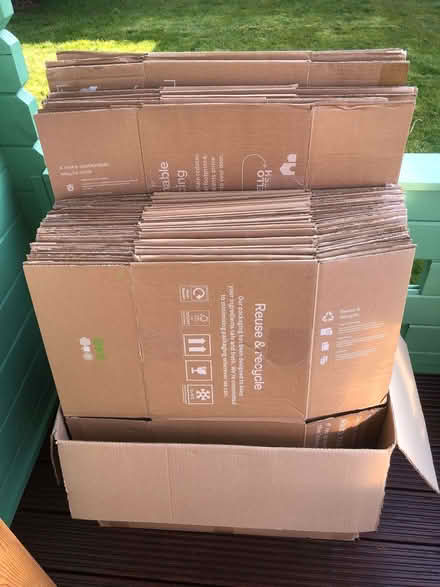 Photo of free Selection of HelloFresh cardboard boxes. Folded as in photo (Elstow MK42) #1