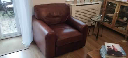 Photo of free Leather Sofa and arm chair (Hastings TN38) #3