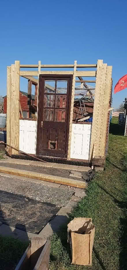 Photo of free Wooden Greenhouse made from Hard Wood Doors and Windows (Corringham SS17) #2