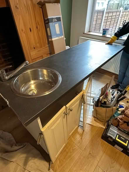 Photo of free Kitchen worktop with fitted sink and Hans Grohe tap (Alcester Lanes End B13) #1
