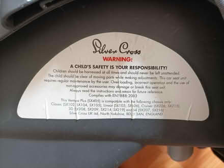 Photo of free Silver Cross Car Seat (Erdington B23) #4