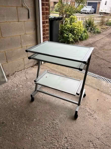 Photo of free PC desk on wheels (Tooting SW17) #1