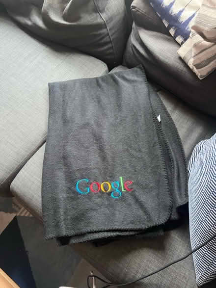 Photo of free Google branded black blanket (Tooting SW17 9TD) #1