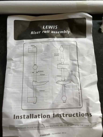 Photo of free Shower riser brand new (Shelton Lock DE73) #2