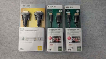 Photo of free Belkin HDMI / Computer Display Cables. Brand New. (Loversall DN4) #1