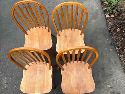 Photo of free Four (4) Wooden Chairs (Bothell area. Can meetup.) #4