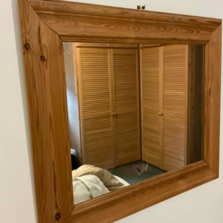 Photo of free Wood framed mirror (Four Crosses, SY22) #1