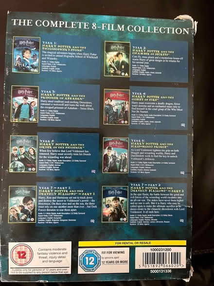 Photo of free Complete Harry Potter DVD Box Set (North Ascot SL5) #2