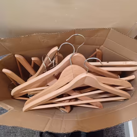 Photo of free Wooden coat hangers (HP10 Flackwell Heath) #1
