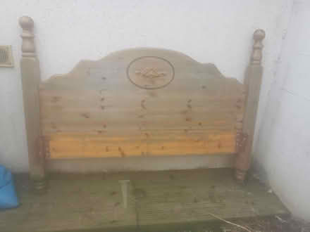 Photo of free Heavy pine headboard (Ore TN35) #1