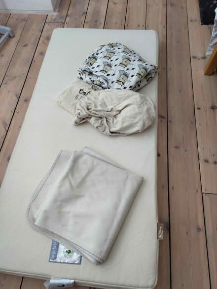 Photo of free Cot Mattress + bedding (OX1) #3
