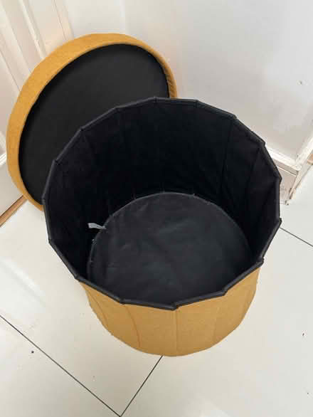 Photo of free Mustard footstool (Streatham Common) #3