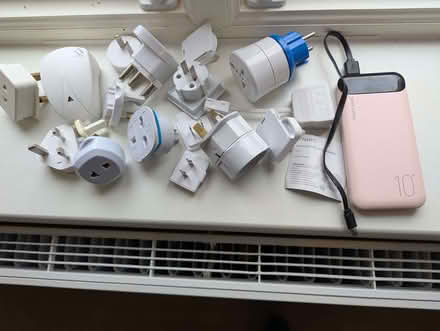 Photo of free Bag of travel plugs/adaptors and a power bank (North Road) #1
