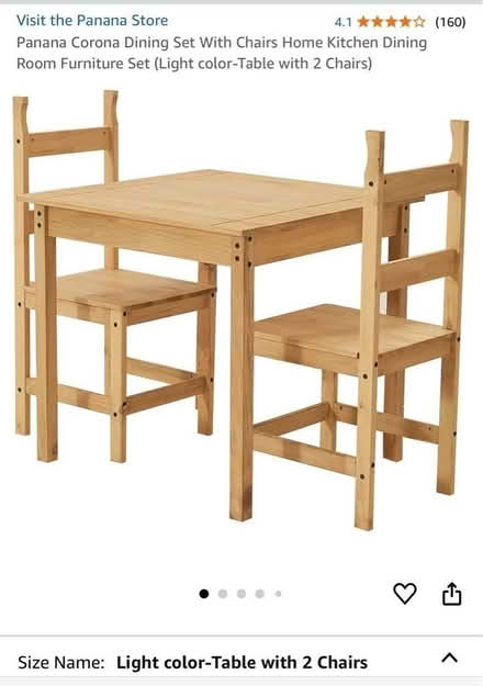 Photo of free Light wood table and 2 chairs (Sanderstead CR2) #2