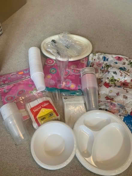 Photo of free Kids Party plates, cutlery, cups etc (GU51) #2