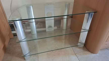 Photo of free glass & chrome tv table (Farley Hill RG7) #1